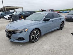 Salvage cars for sale at West Palm Beach, FL auction: 2022 Honda Accord Sport