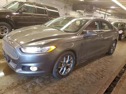 Salvage cars for sale at Wheeling, IL auction: 2015 Ford Fusion Titanium HEV