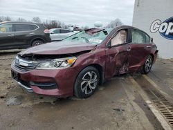 Salvage cars for sale at Hillsborough, NJ auction: 2016 Honda Accord LX