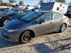 Vehiculos salvage en venta de Copart Hampton, VA: 2012 Honda Civic LX