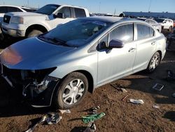 Salvage cars for sale at Brighton, CO auction: 2015 Honda Civic Hybrid L