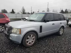 Salvage cars for sale from Copart Portland, OR: 2007 Land Rover Range Rover HSE
