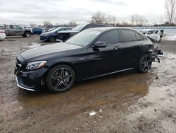 Salvage cars for sale from Copart London, ON: 2018 Mercedes-Benz C 43 4matic AMG