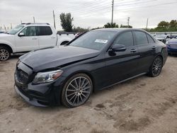 Salvage cars for sale at Miami, FL auction: 2019 Mercedes-Benz C300