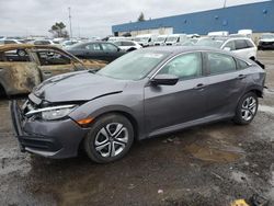 Salvage cars for sale at Woodhaven, MI auction: 2018 Honda Civic LX