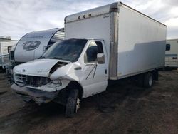 Salvage cars for sale from Copart Littleton, CO: 2001 Ford Econoline E450 Super Duty Cutaway Van