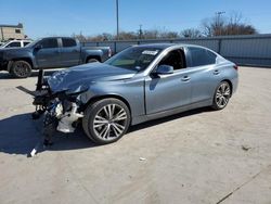 Salvage cars for sale from Copart Wilmer, TX: 2018 Infiniti Q50 Luxe