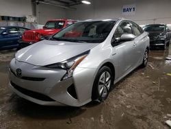 Salvage cars for sale from Copart Elgin, IL: 2017 Toyota Prius
