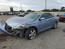 Salvage cars for sale from Copart Miami, FL: 2006 Toyota Camry Solara SE