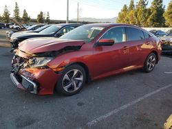 Salvage cars for sale at Rancho Cucamonga, CA auction: 2019 Honda Civic LX