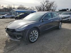 Salvage cars for sale at Wichita, KS auction: 2018 Tesla Model 3