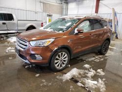 Salvage cars for sale at Mcfarland, WI auction: 2017 Ford Escape Titanium