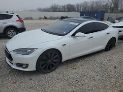 Salvage cars for sale from Copart New Braunfels, TX: 2013 Tesla Model S