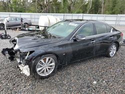 Salvage cars for sale from Copart Riverview, FL: 2015 Infiniti Q50 Base