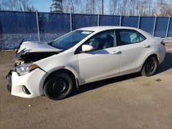 Salvage cars for sale from Copart Atlantic Canada Auction, NB: 2014 Toyota Corolla L