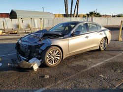 Infiniti Q50 Luxe salvage cars for sale: 2021 Infiniti Q50 Luxe