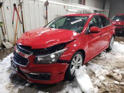 Salvage cars for sale from Copart Elgin, IL: 2015 Chevrolet Cruze LTZ