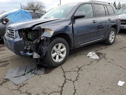 Salvage cars for sale from Copart Woodburn, OR: 2010 Toyota Highlander SE