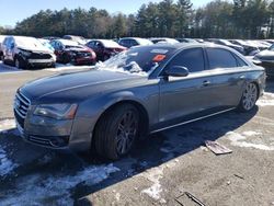 Salvage cars for sale at Exeter, RI auction: 2014 Audi A8 L Quattro