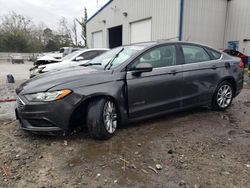 Salvage cars for sale at Savannah, GA auction: 2017 Ford Fusion SE Hybrid