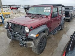 Jeep Wrangler salvage cars for sale: 2022 Jeep Wrangler Unlimited Sport