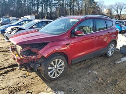 Salvage cars for sale at North Billerica, MA auction: 2017 Ford Escape Titanium