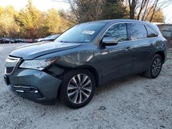 Salvage cars for sale at Mendon, MA auction: 2016 Acura MDX Technology