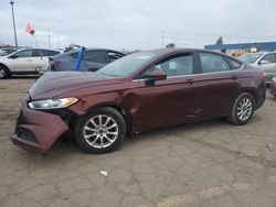 Salvage cars for sale at Woodhaven, MI auction: 2015 Ford Fusion S