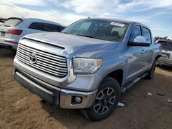 Salvage trucks for sale at Brighton, CO auction: 2016 Toyota Tundra Crewmax Limited