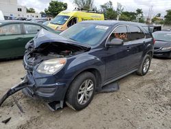 Salvage cars for sale from Copart Opa Locka, FL: 2017 Chevrolet Equinox LS