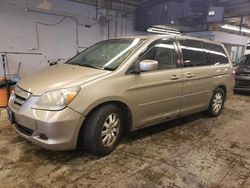 Salvage cars for sale at Wheeling, IL auction: 2007 Honda Odyssey EXL