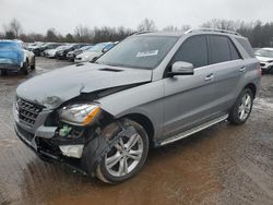 Salvage cars for sale at Columbia Station, OH auction: 2015 Mercedes-Benz ML 350 4matic