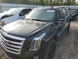 Salvage cars for sale at Harleyville, SC auction: 2015 Cadillac Escalade ESV Luxury