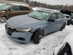 Salvage cars for sale from Copart Exeter, RI: 2022 Honda Accord Sport