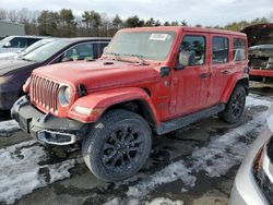 Jeep salvage cars for sale: 2022 Jeep Wrangler Unlimited Sahara 4XE