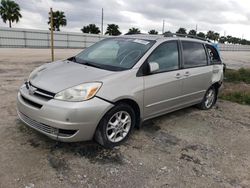 Salvage cars for sale from Copart West Palm Beach, FL: 2004 Toyota Sienna XLE
