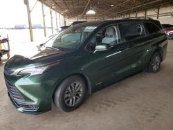 Toyota Sienna LE salvage cars for sale: 2021 Toyota Sienna LE