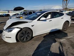 Salvage cars for sale at Van Nuys, CA auction: 2022 Tesla Model S