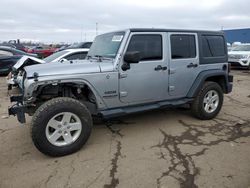 Vehiculos salvage en venta de Copart Woodhaven, MI: 2017 Jeep Wrangler Unlimited Sport