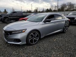 Salvage cars for sale at Portland, OR auction: 2021 Honda Accord Sport