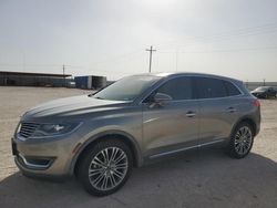 Salvage cars for sale from Copart Andrews, TX: 2016 Lincoln MKX Reserve
