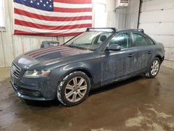 Salvage cars for sale from Copart Lyman, ME: 2010 Audi A4 Premium