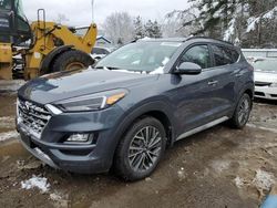 Salvage cars for sale from Copart Lyman, ME: 2021 Hyundai Tucson Limited