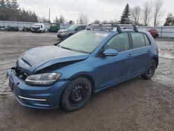 Salvage cars for sale from Copart Ontario Auction, ON: 2018 Volkswagen Golf S