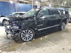 Salvage cars for sale at Woodhaven, MI auction: 2022 GMC Yukon XL Denali