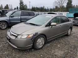Salvage cars for sale from Copart Graham, WA: 2006 Honda Civic Hybrid