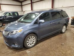 Salvage cars for sale at Pennsburg, PA auction: 2015 Toyota Sienna XLE