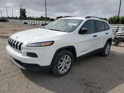 Salvage cars for sale at Miami, FL auction: 2017 Jeep Cherokee Sport