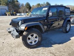 Salvage cars for sale at Mendon, MA auction: 2018 Jeep Wrangler Unlimited Sport