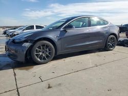 Salvage cars for sale at Grand Prairie, TX auction: 2020 Tesla Model 3